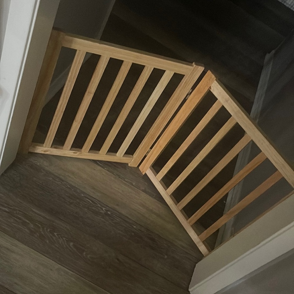 LZRS Oak Wood Freestanding 2 Panel Pet Gate